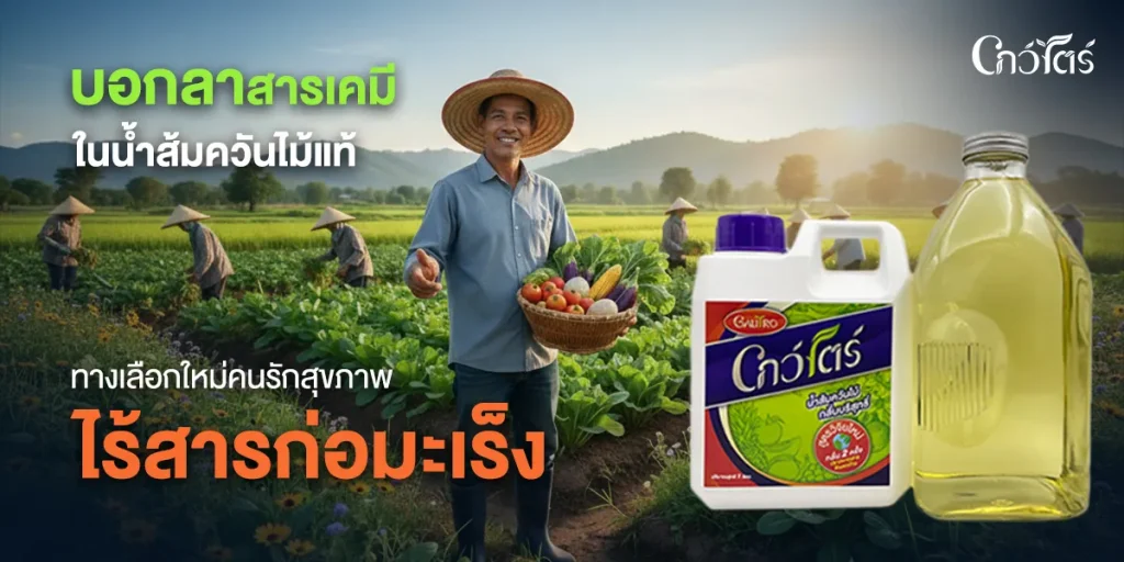 บอกลาสารเคมี ในน้ำส้มควันไม้แท้ ทางเลือกใหม่คนรักสุขภาพ ไร้สารก่อมะเร็ง